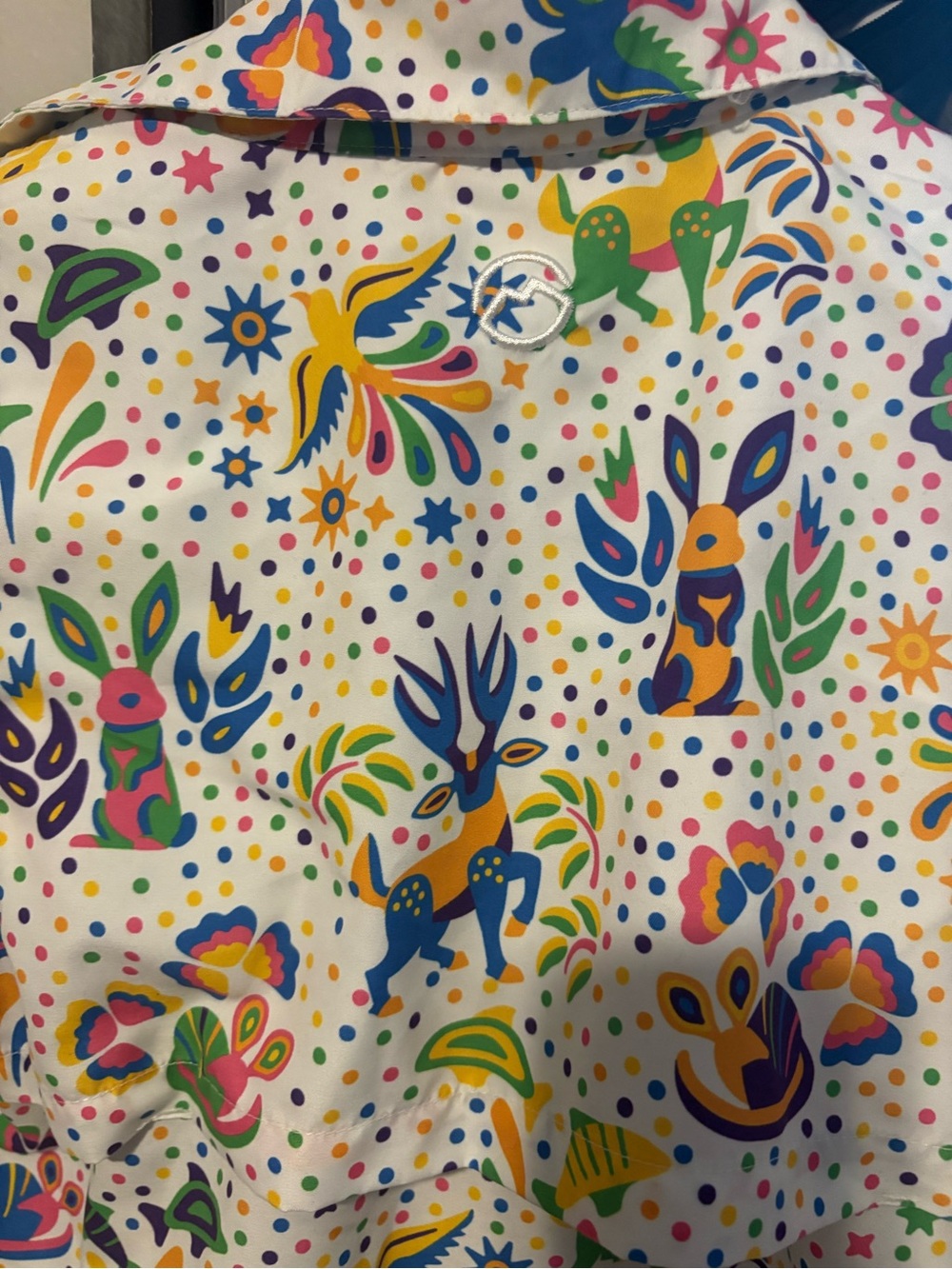 Magellan Outdoors White Multicolor Print Short Sleeve Shirt Dress - Picture 4 of 8